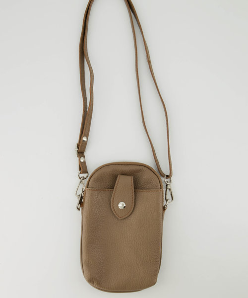 Tyler - Classic Grain - Crossbody bags - Taupe - Donker Taupe D40 - Silver