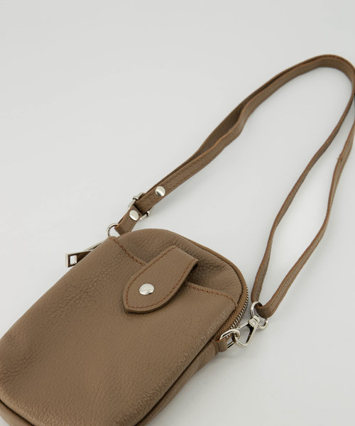 Tyler - Classic Grain - Crossbody bags - Taupe - Donker Taupe D40 - Silver