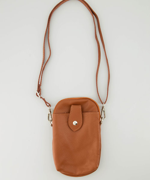 Tyler - Classic Grain - Crossbody bags - Brown - Cognac D17 - Silver