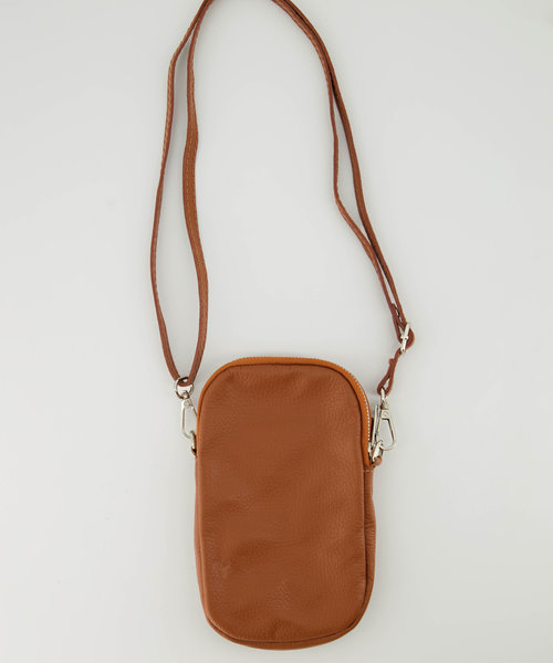 Tyler - Classic Grain - Crossbody bags - Brown - Cognac D17 - Silver