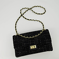 Audrey Medium Tweed -  - Crossbody bags - Black -  - Gold