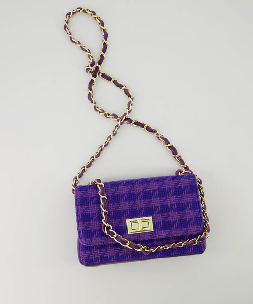 Audrey Small Tweed -  - Crossbody bags - Purple -  - Gold