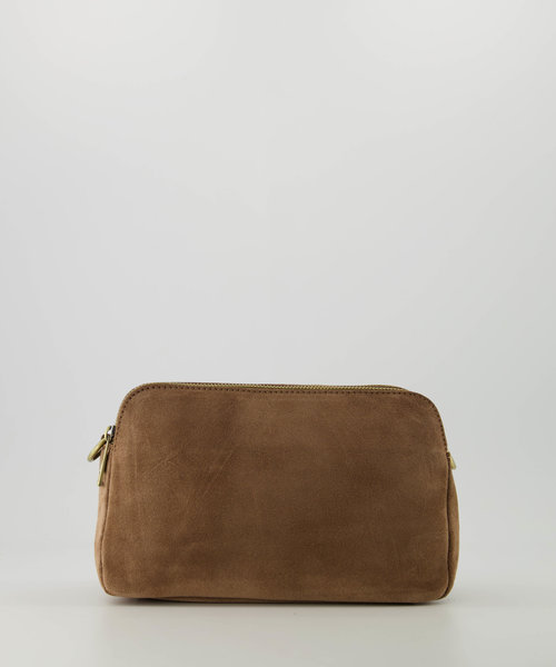 Simone - Suede - Crossbody bags - Taupe - 24 - Bronze