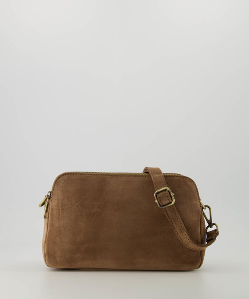 Simone - Suede - Crossbody bags - Taupe - 24 - Bronze