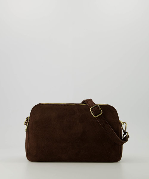 Simone - Suede - Crossbody bags - Brown - 07 - Bronze