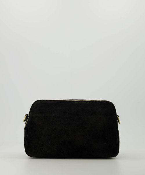 Simone - Suede - Crossbody bags - Black - 23 - Bronze