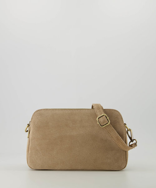 Simone - Suede - Crossbody bags - Beige - Zand 04 - Bronze