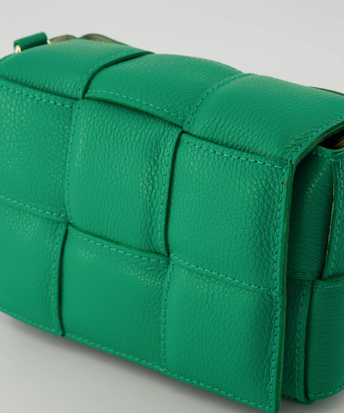 Jess - Classic Grain - Crossbodytassen - Groen - 5338 - Goudkleurig