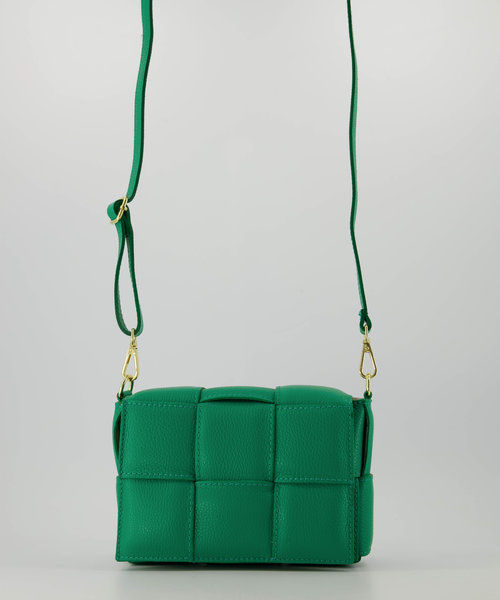 Jess - Classic Grain - Crossbodytassen - Groen - 5338 - Goudkleurig
