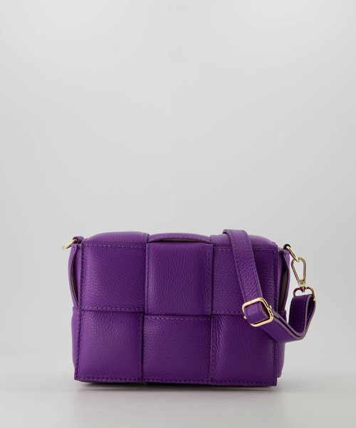 Jess - Classic Grain - Crossbodytassen - Paars - 3638 - Goudkleurig