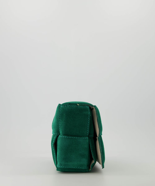 Jess - Suede - Crossbodytassen - Groen - A370 - Goudkleurig