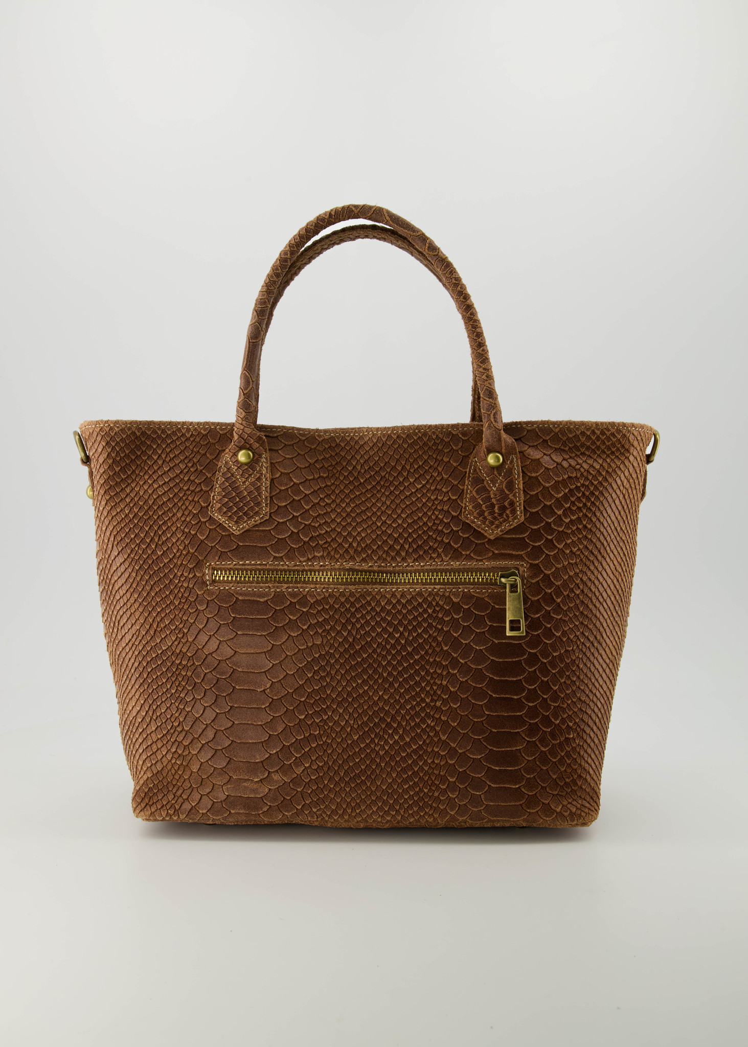 Handtassen Indira Slangen Handtassen Taupe 24 Bronskleurig Teatro Fashion