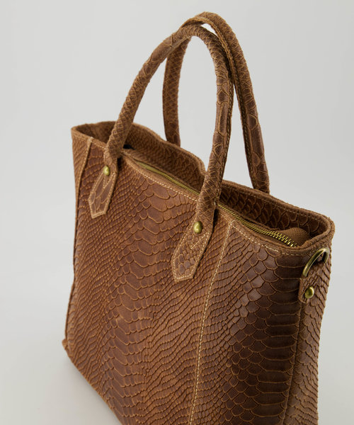 Indira - Snake - Hand bags - Taupe - 24 - Bronze