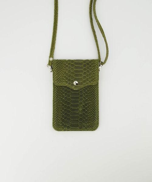 Pona - Snake - Crossbody bags - Green - 29 - Silver