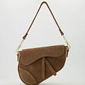 Gigi - Suede - Crossbody bags - Taupe - 24 - Gold