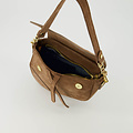Gigi - Suede - Crossbodytassen - Taupe - 24 - Goudkleurig
