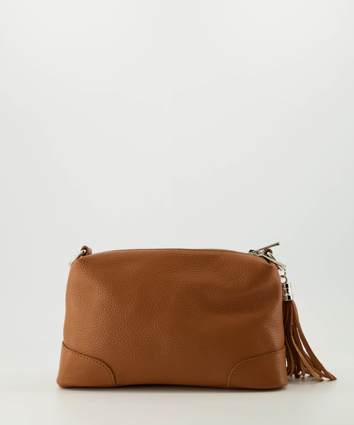 Annabelle - Classic Grain - Crossbody bags - Brown - Cognac - Silver