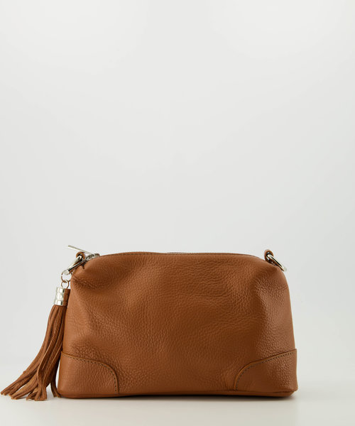 Annabelle - Classic Grain - Crossbody bags - Brown - Cognac - Silver