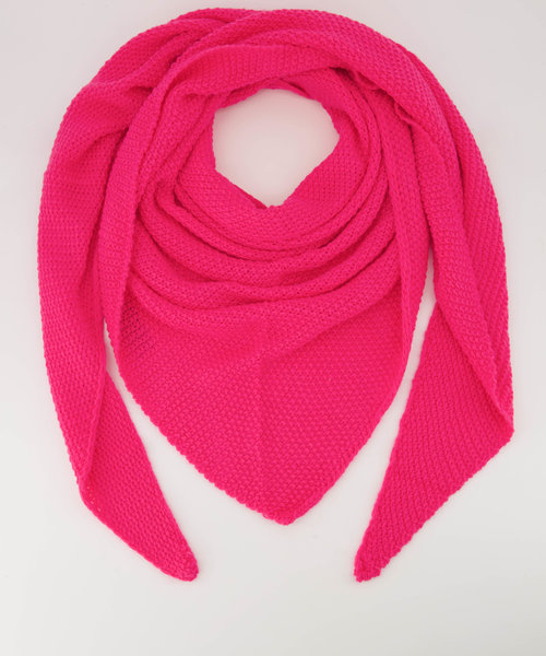 June -  - Plain scarves - Pink - Fluo Fuchsia -