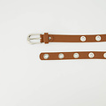 Avery - Classic Grain - Riemen met gesp - Bruin - Cognac D109 - Zilverkleurig