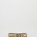 Avery - Classic Grain - Belts with buckles - Taupe - D05 - Silver