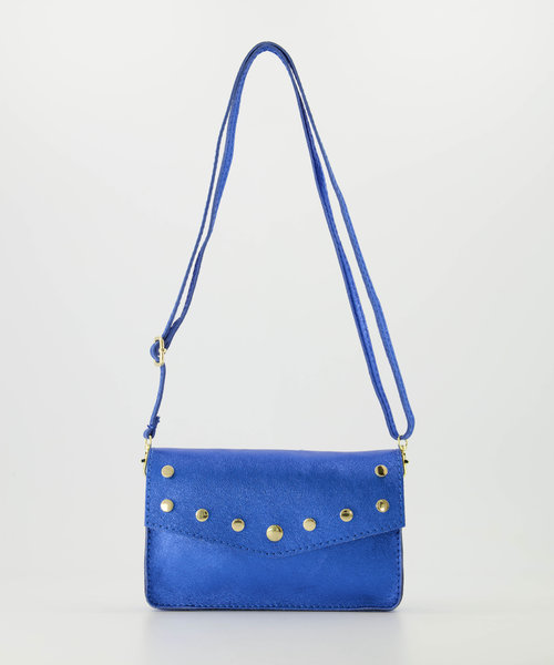 Laura - Metallic - Crossbodytassen - Blauw - Kobaltblauw L509 - Goudkleurig