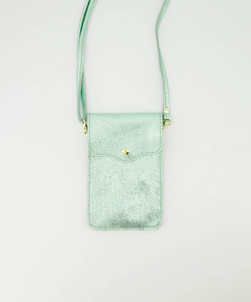 Pona - Metallic - Crossbodytassen - Groen - Mint - Goudkleurig