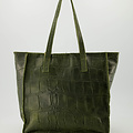 Cleo - Croco - Handtassen - Groen - 29 - Bronskleurig