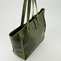 Cleo - Croco - Handtassen - Groen - 29 - Bronskleurig