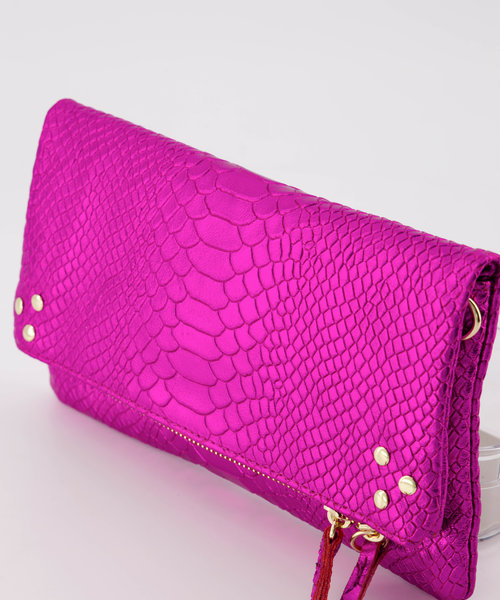 Volly - Metallic - Crossbodytassen - Roze - Fuchsia L538 - Goudkleurig