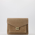 Stacey - Suede - Handtassen - Beige - Zand 04 - Goudkleurig