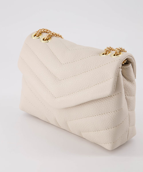 Celine - Classic Grain - Crossbody bags - Beige - Ecru D37 - Gold