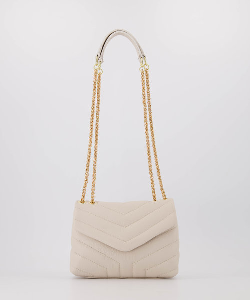 Celine - Classic Grain - Crossbody bags - Beige - Ecru D37 - Gold