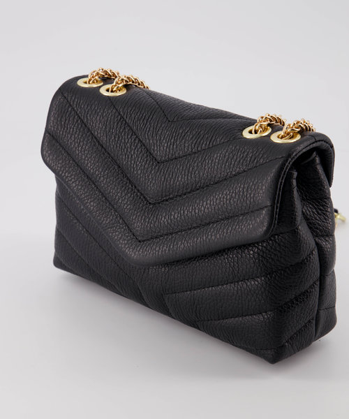 Celine - Classic Grain - Crossbody bags - Black - D28 - Gold