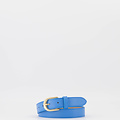 Basic Riem 3 cm - Classic Grain - Belts with buckles - Blue - Lapisblauw T4139 - Gold