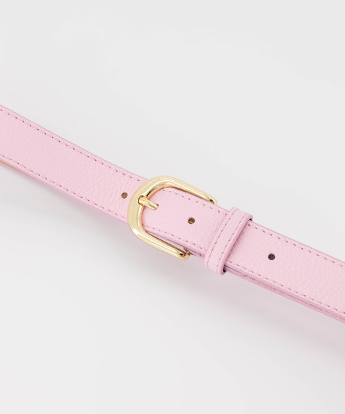 Basic Riem 3 cm - Classic Grain - Belts with buckles - Pink - T2806 - Gold