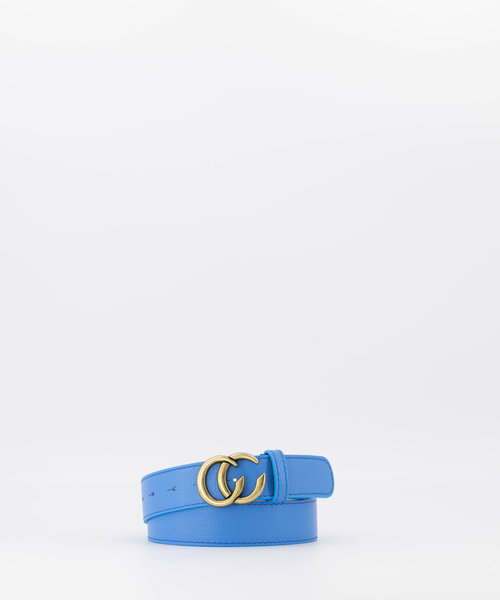 Cecile - Classic Grain - Belts with buckles - Blue - Lapisblauw T4139 - Gold