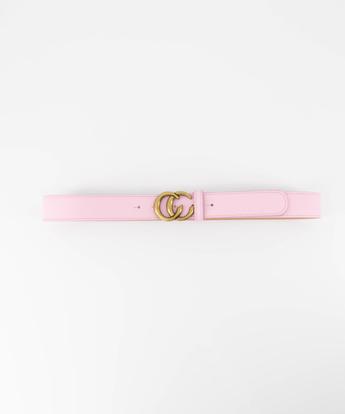 Cecile - Classic Grain - Belts with buckles - Pink - T2806 - Gold