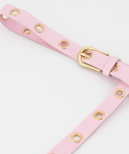 Avery - Classic Grain - Belts with buckles - Pink - T2806 - Gold