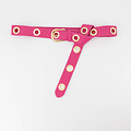 Julie - Classic Grain - Riemen met gesp - Roze - Fuchsia T2330 - Goudkleurig