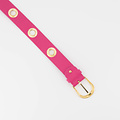 Julie - Classic Grain - Riemen met gesp - Roze - Fuchsia T2330 - Goudkleurig