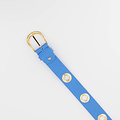 Julie - Classic Grain - Belts with buckles - Blue - Lapisblauw T4139 - Gold