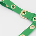 Julie - Classic Grain - Belts with buckles - Green - T6154 - Gold