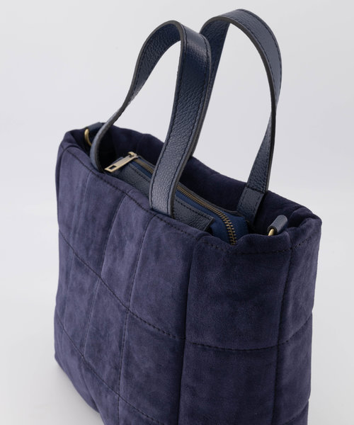 Juniper - Suede / Classic Grain - Hand bags - Blue - D108 - Bronze