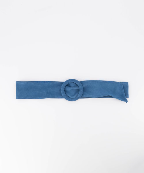 Vera - Suede - Riemen met gesp - Blauw - Lapisblauw A-386