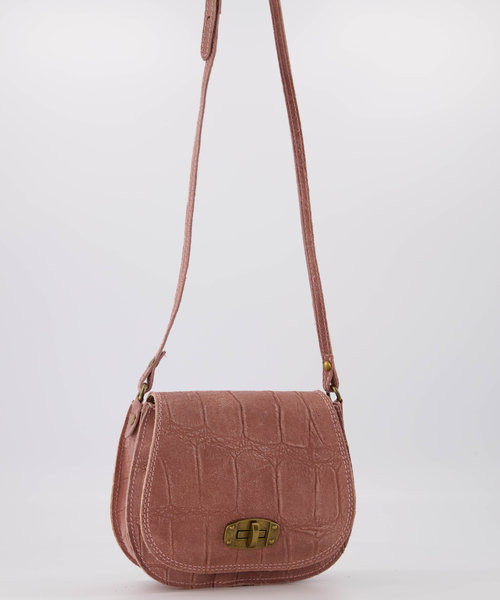 Mees - Croco - Crossbody bags - Pink - 50 - Bronze