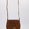 Mees - Croco - Crossbody bags - Brown - Cognac 06 - Bronze