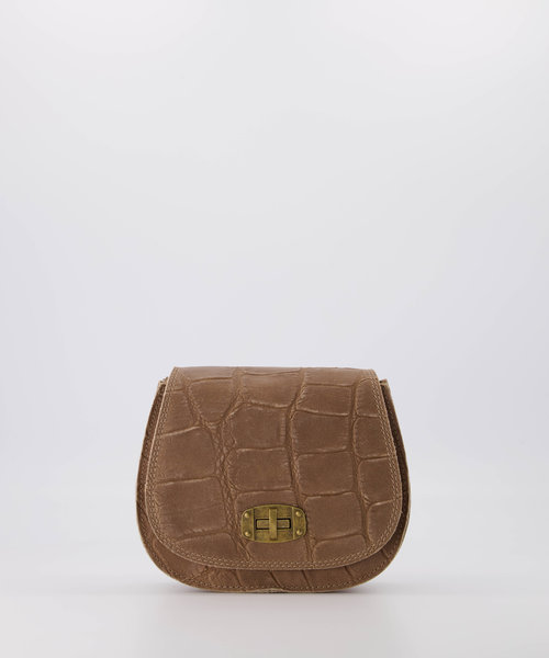 Mees - Croco - Crossbody bags - Beige - Zand 04 - Bronze