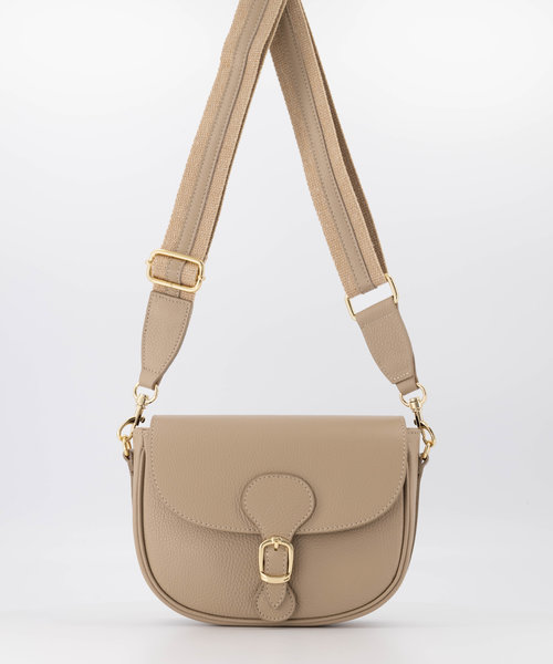 Bobbie - Classic Grain - Crossbodytassen - Taupe - D05 - Goudkleurig