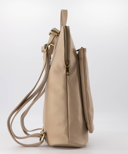 Harper - Classic Grain - Rugtassen - Taupe - D05 - Goudkleurig